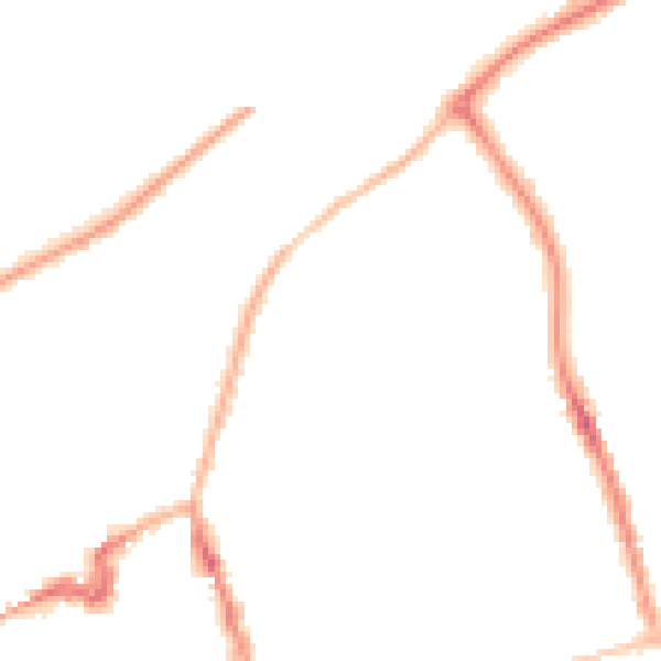 Night-time road noise heatmap for NN8 1EE