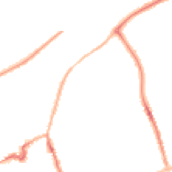 Night-time road noise heatmap for NN8 1EF