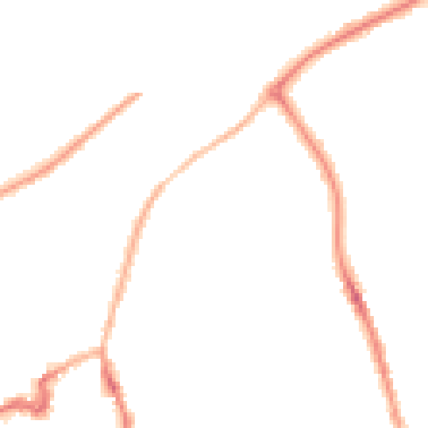 Night-time road noise heatmap for NN8 1EL