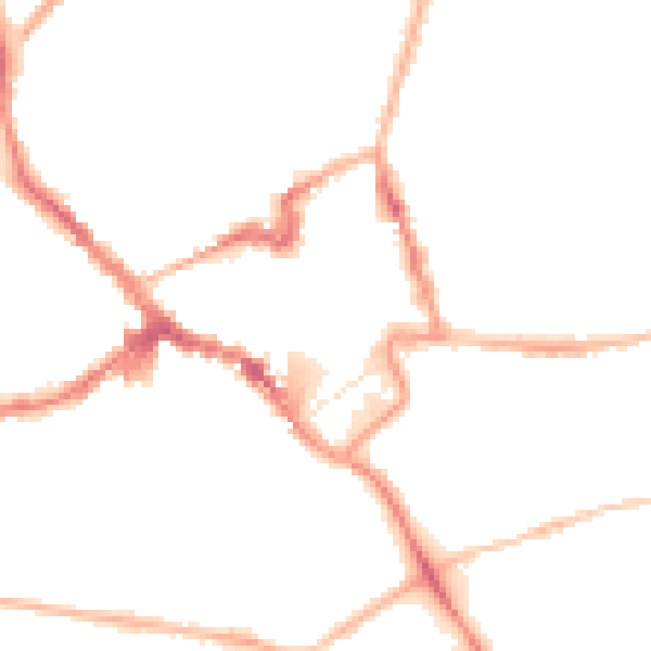 Night-time road noise heatmap for NN8 1EU