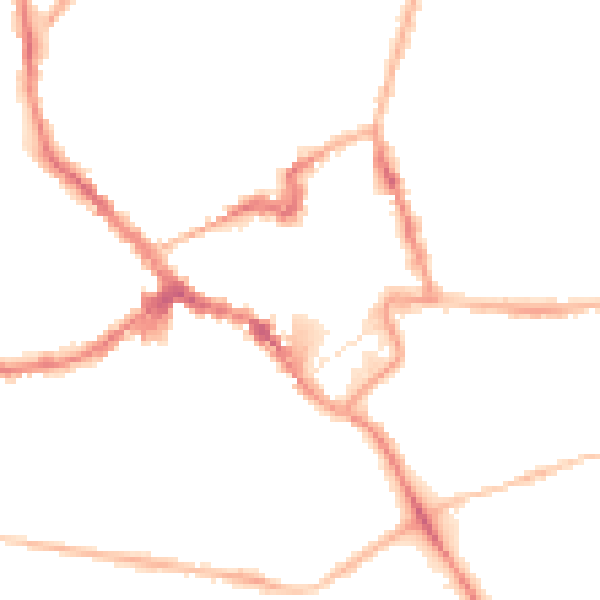 Night-time road noise heatmap for NN8 1EX