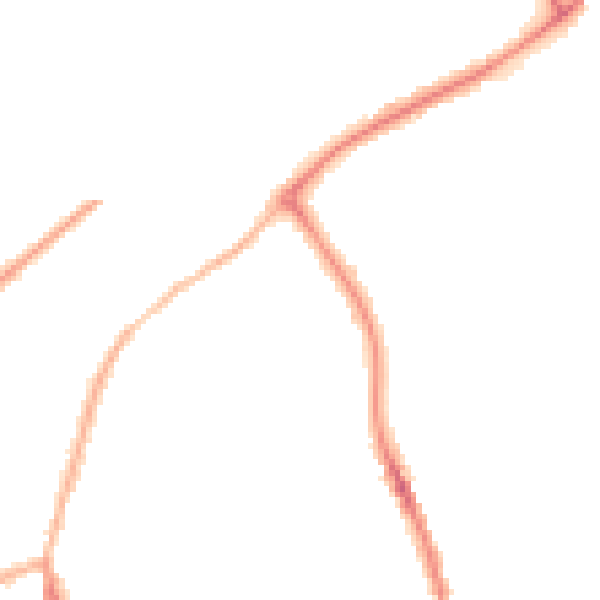 Night-time road noise heatmap for NN8 1FB