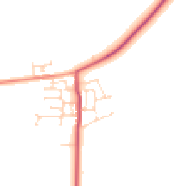 Daytime road noise heatmap for NN8 1FJ