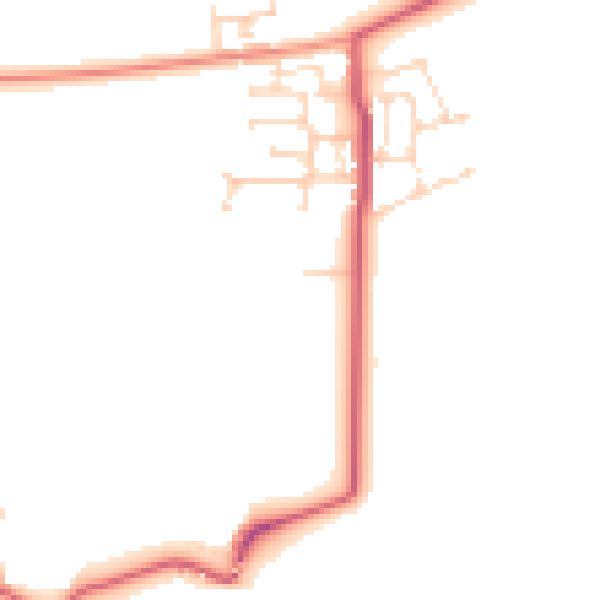 Daytime road noise heatmap for NN8 1GR