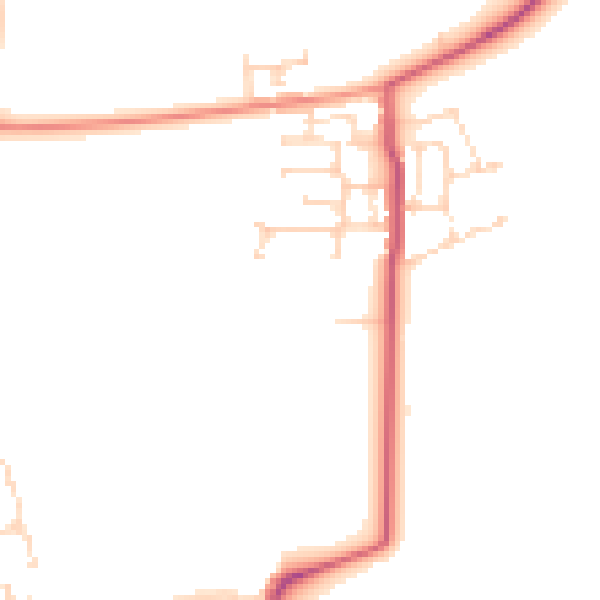 Daytime road noise heatmap for NN8 1GW