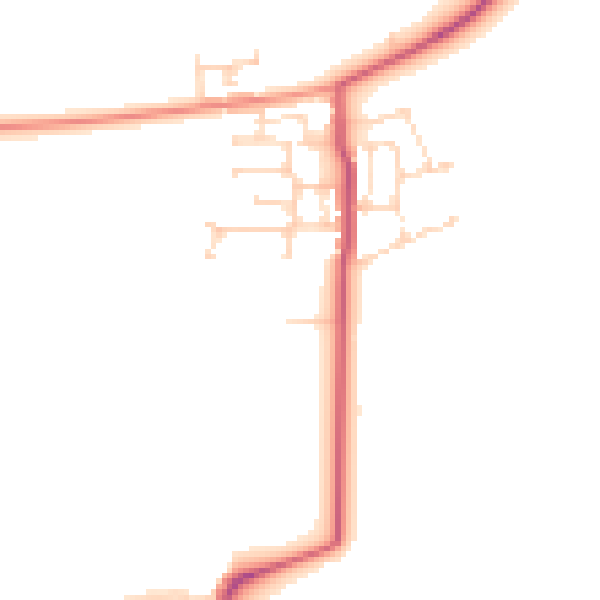 Daytime road noise heatmap for NN8 1GX