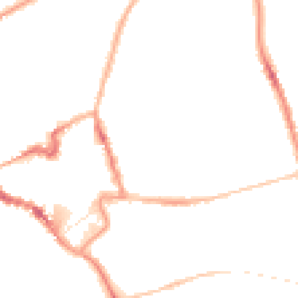 Night-time road noise heatmap for NN8 1JE