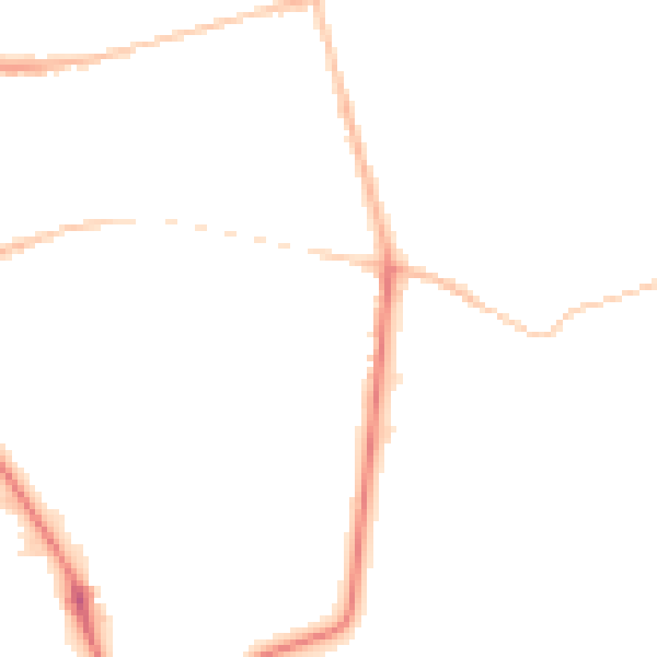 Night-time road noise heatmap for NN8 1JN