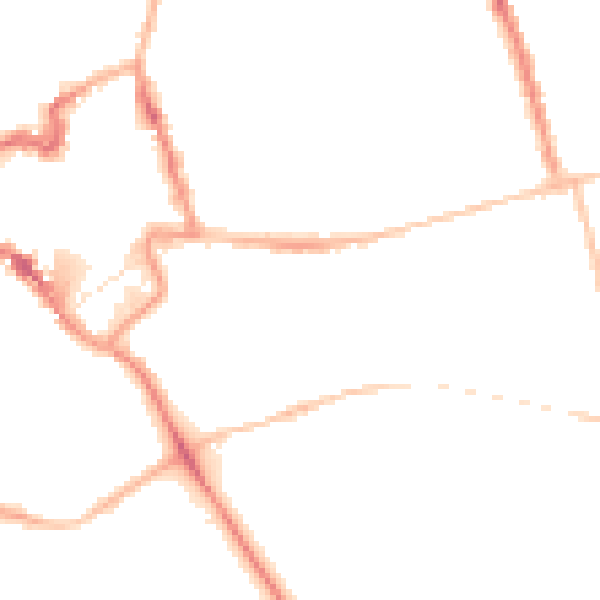 Night-time road noise heatmap for NN8 1LS