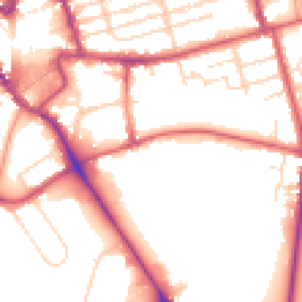 Daytime road noise heatmap for NN8 1PG