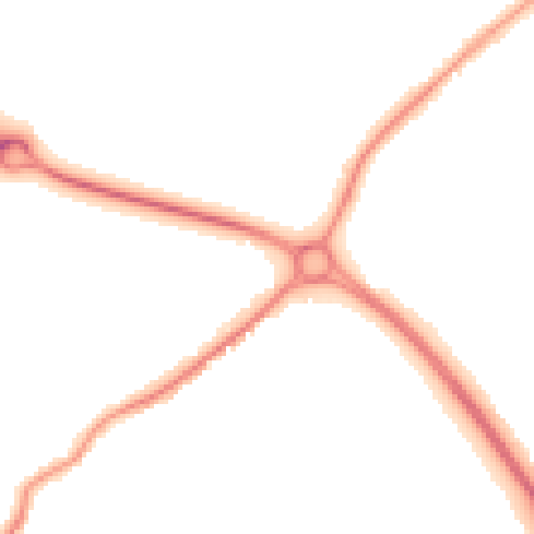 Night-time road noise heatmap for NN8 2AD