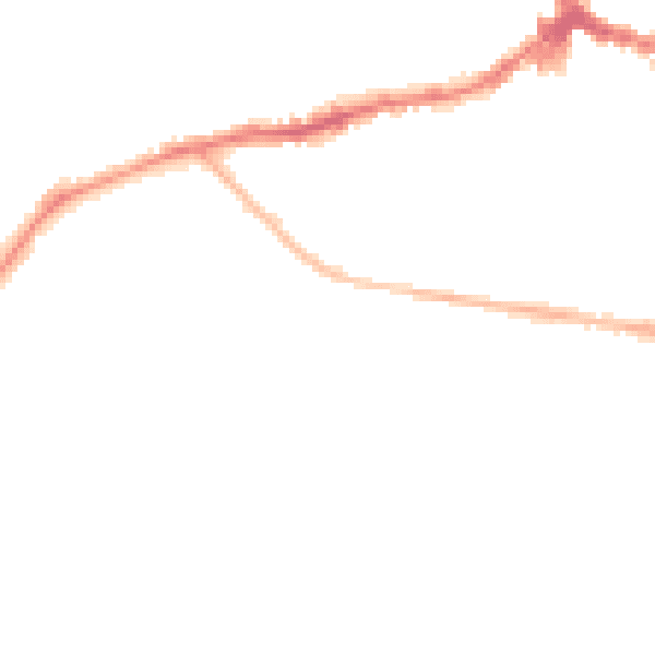 Night-time road noise heatmap for NN8 2AS