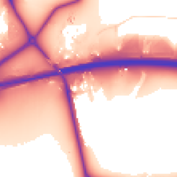 Daytime road noise heatmap for NN8 2DX