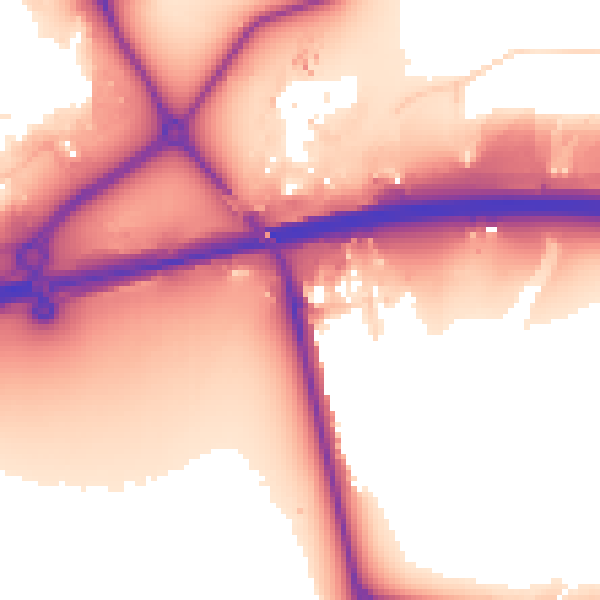 Daytime road noise heatmap for NN8 2DZ