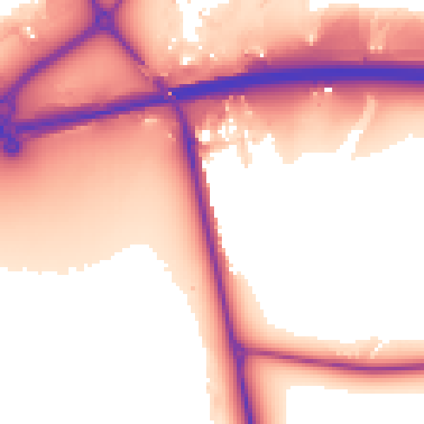 Daytime road noise heatmap for NN8 2EB
