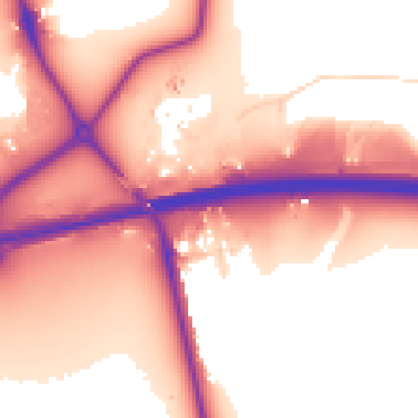 Daytime road noise heatmap for NN8 2EE