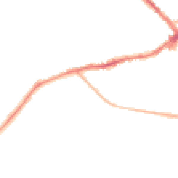 Night-time road noise heatmap for NN8 2FB