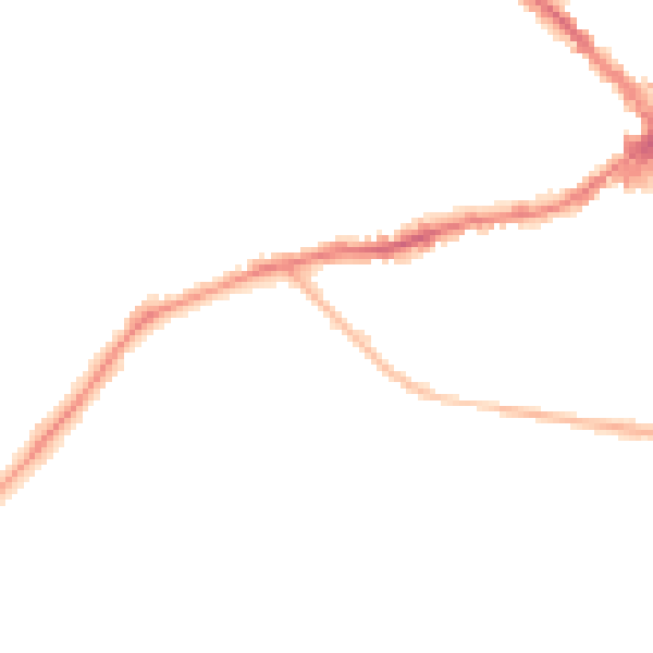 Night-time road noise heatmap for NN8 2FE