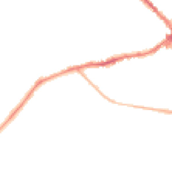 Night-time road noise heatmap for NN8 2FF