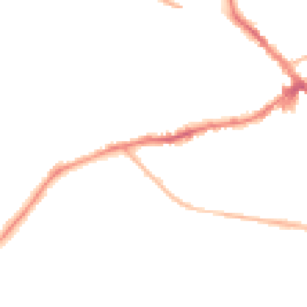 Night-time road noise heatmap for NN8 2FJ