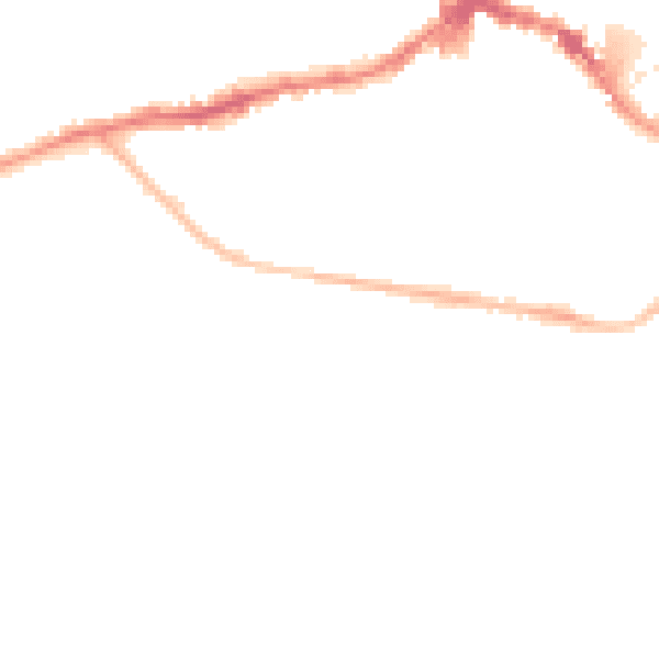 Night-time road noise heatmap for NN8 2FP