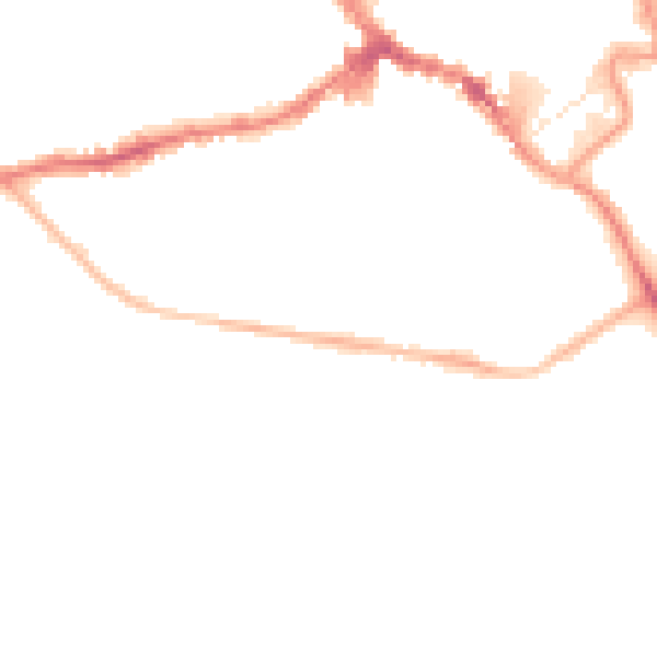 Night-time road noise heatmap for NN8 2JR