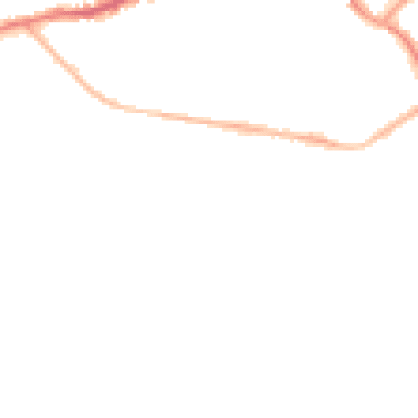 Night-time road noise heatmap for NN8 2JW