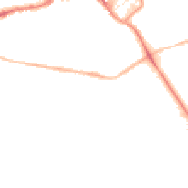 Night-time road noise heatmap for NN8 2LN