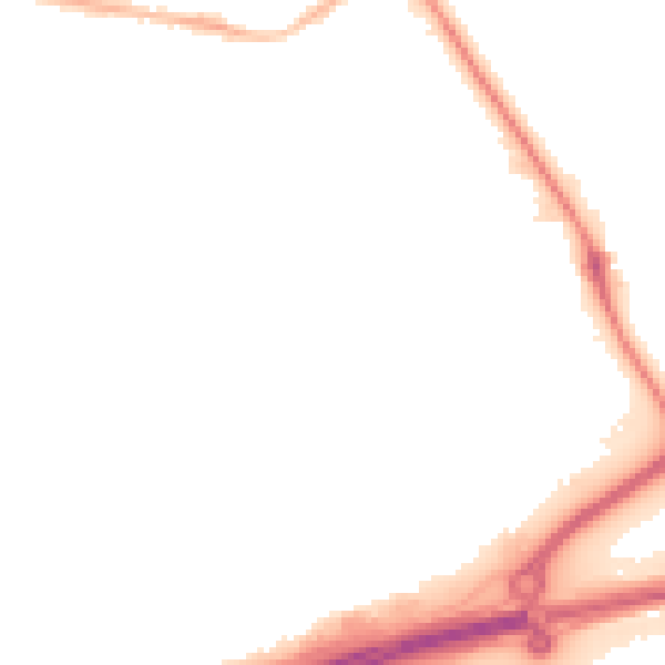 Night-time road noise heatmap for NN8 2QH