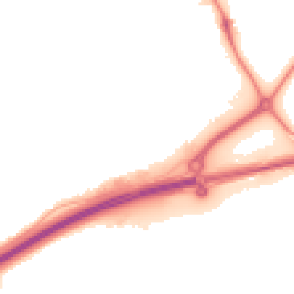 Night-time road noise heatmap for NN8 2RN