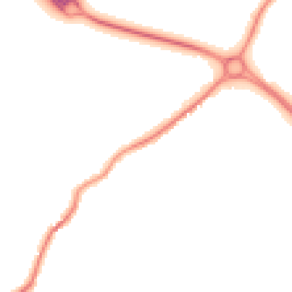 Night-time road noise heatmap for NN8 2UB