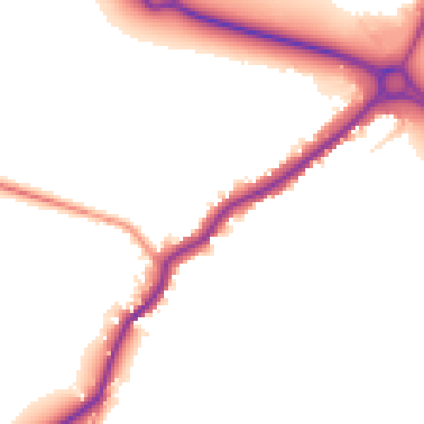 Daytime road noise heatmap for NN8 2UE