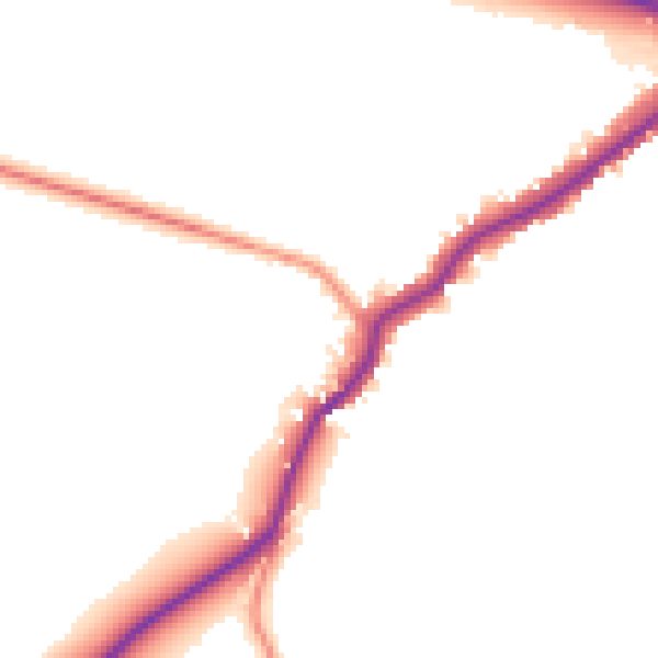 Daytime road noise heatmap for NN8 2UG
