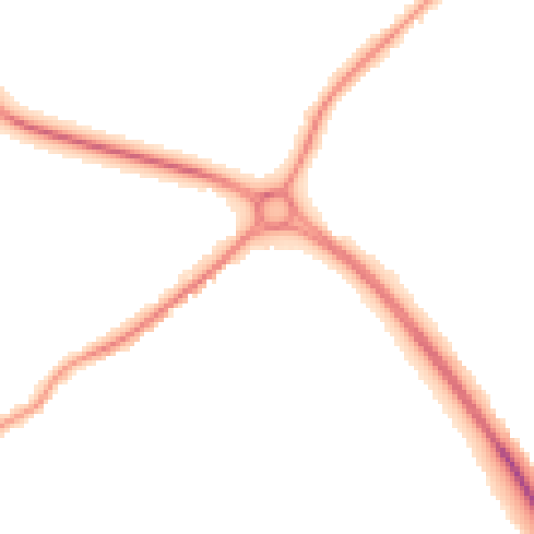 Night-time road noise heatmap for NN8 2UJ