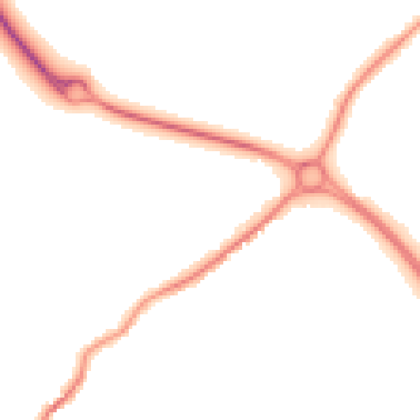 Night-time road noise heatmap for NN8 2UL