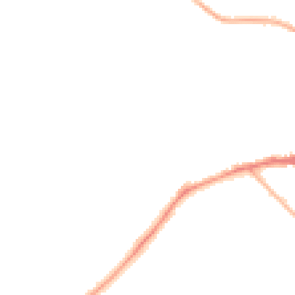 Night-time road noise heatmap for NN8 3JD