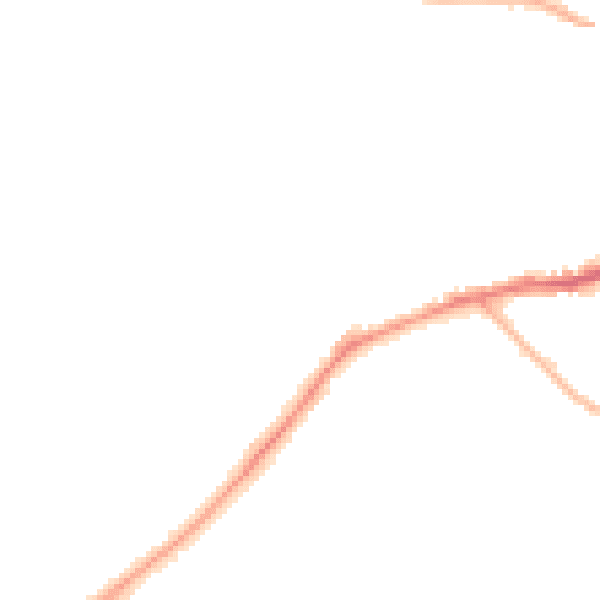 Night-time road noise heatmap for NN8 3JG