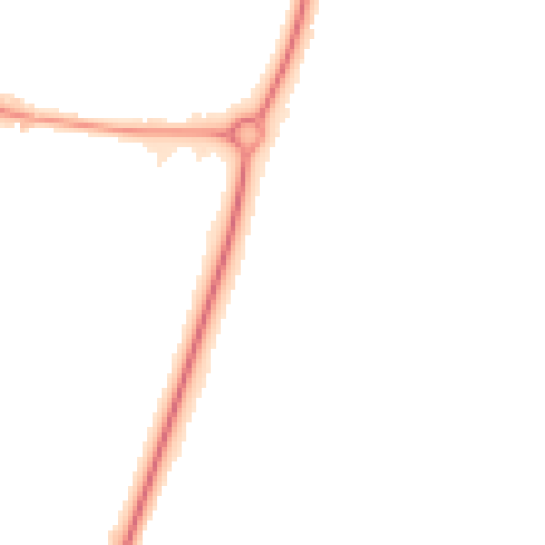 Night-time road noise heatmap for NN8 3LL