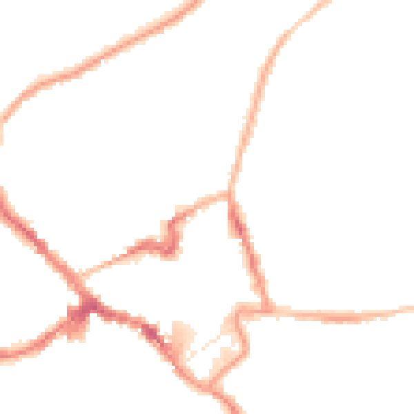 Night-time road noise heatmap for NN8 4DH