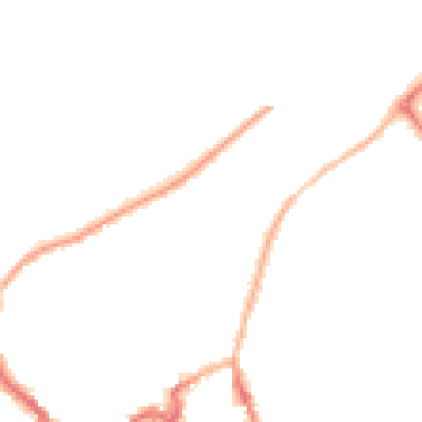 Night-time road noise heatmap for NN8 4EJ