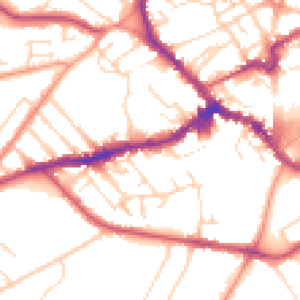 Daytime road noise heatmap for NN8 4HH