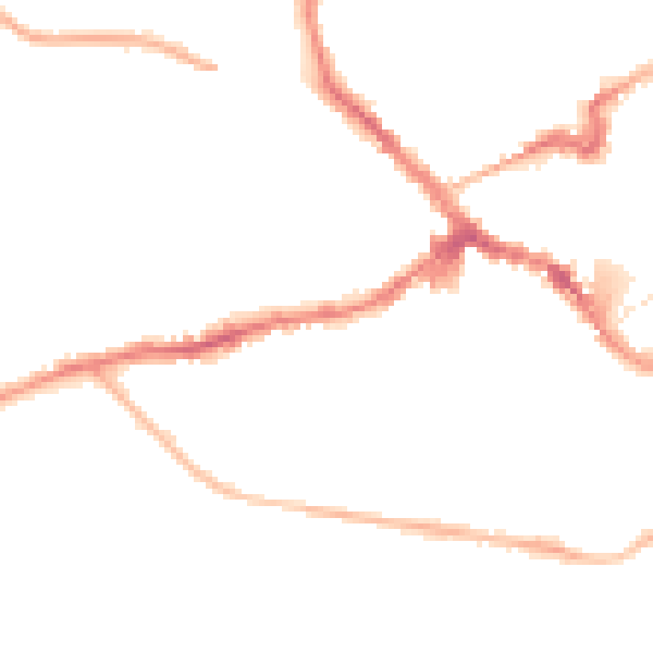 Night-time road noise heatmap for NN8 4HH