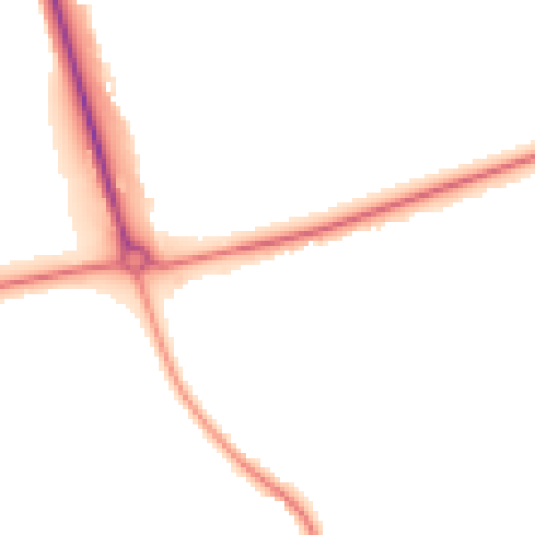 Night-time road noise heatmap for NN8 4JN