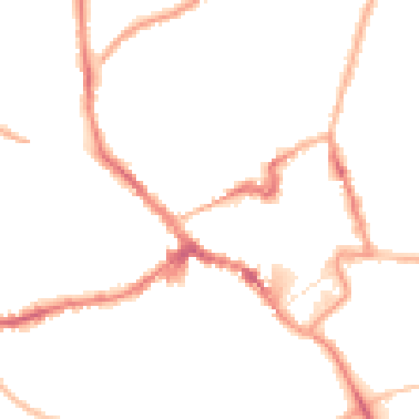 Night-time road noise heatmap for NN8 4PA