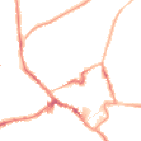 Night-time road noise heatmap for NN8 4PU