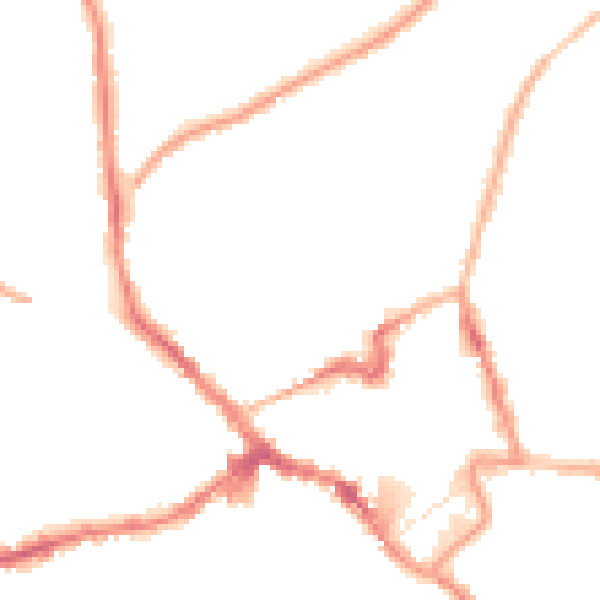 Night-time road noise heatmap for NN8 4PX