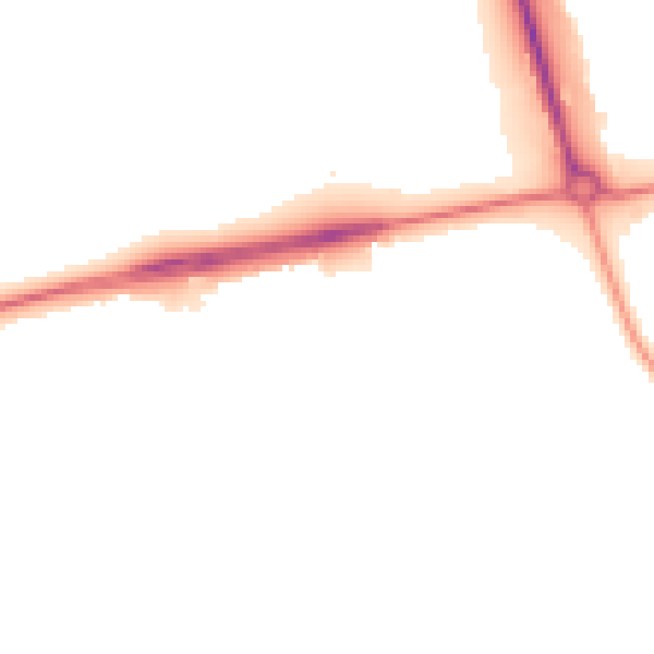 Night-time road noise heatmap for NN8 5FJ