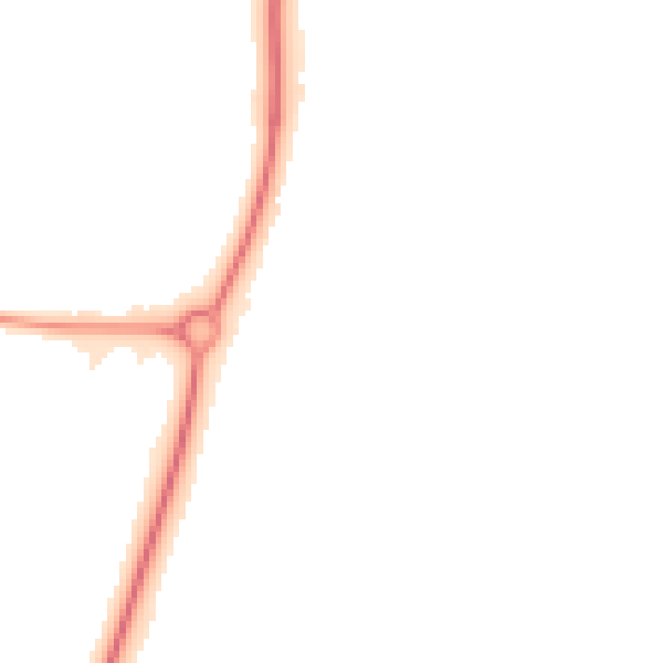 Night-time road noise heatmap for NN8 5WW