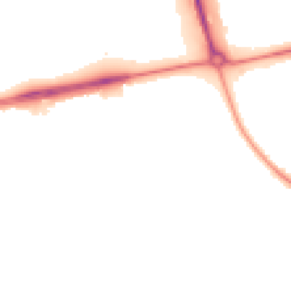 Night-time road noise heatmap for NN8 5XG