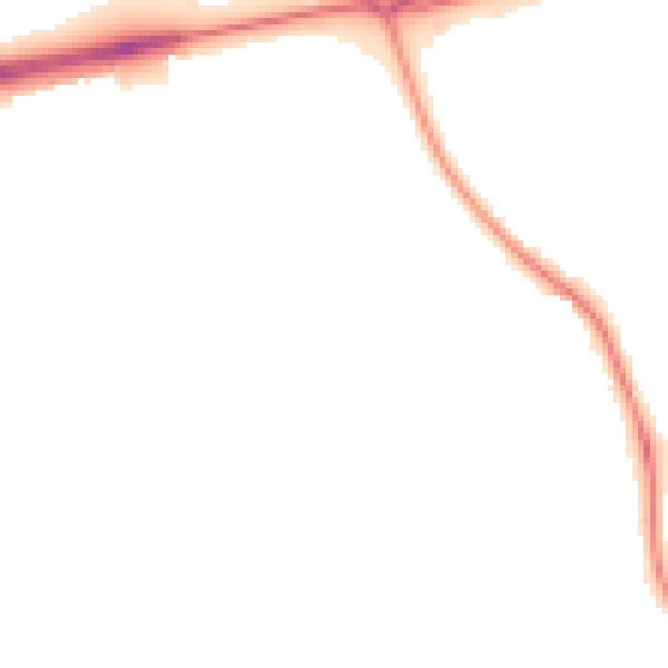Night-time road noise heatmap for NN8 5YG